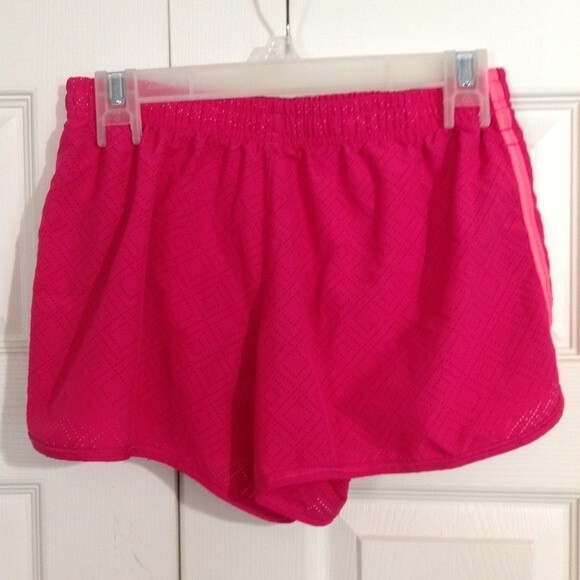 UNDER ARMOUR Size Small Pink Orange Running Shorts Athletic Running Laser Cut - Picture 3 of 5